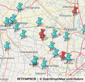 Mappa Via Tiveron, 31059 Zero branco TV, Italia (9.8915)