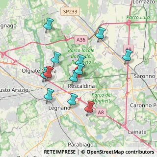 Mappa Via Pietro Mascagni, 20027 Rescaldina MI, Italia (3.3775)