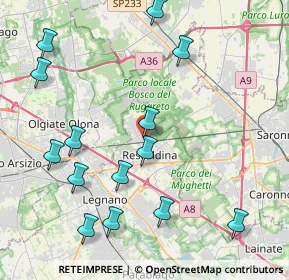 Mappa Via Vincenzo Bellini, 20027 Rescaldina MI, Italia (4.77714)