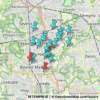 Mappa Via Monviso, 20811 Cesano Maderno MB, Italia (1.26)