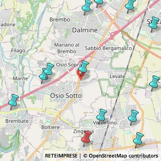Mappa Via dei Gelsi, 24040 Osio Sopra BG, Italia (3.26846)