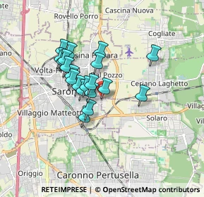 Mappa Via per Saronno, 20816 Solaro MI, Italia (1.3105)