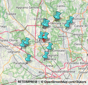 Mappa Via per Saronno, 20816 Solaro MI, Italia (6.28714)