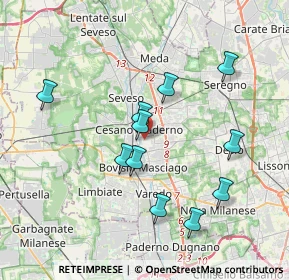 Mappa Via Milano, 20031 Cesano Maderno MB, Italia (3.53)