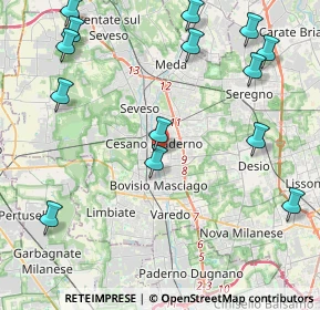 Mappa Via Milano, 20031 Cesano Maderno MB, Italia (5.35357)