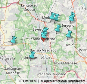Mappa Via Milano, 20031 Cesano Maderno MB, Italia (3.43909)
