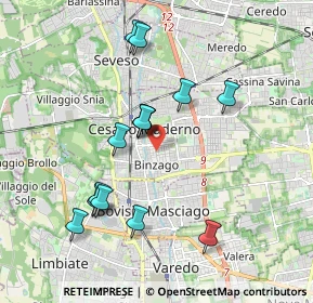 Mappa Via Milano, 20031 Cesano Maderno MB, Italia (1.82214)
