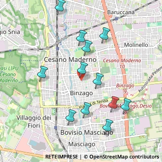 Mappa Via Milano, 20031 Cesano Maderno MB, Italia (1.04333)