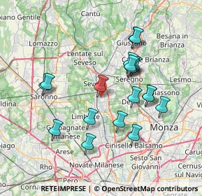 Mappa Via Milano, 20031 Cesano Maderno MB, Italia (6.83842)