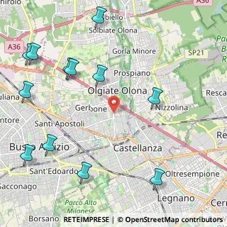 Mappa Via Luigi Morelli, 21057 Olgiate Olona VA, Italia (2.84333)