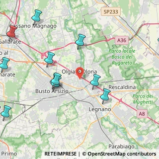 Mappa Via Gaetano Donizetti, 21057 Olgiate Olona VA, Italia (5.68077)