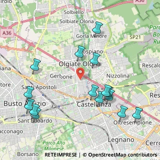 Mappa Via Gaetano Donizetti, 21057 Olgiate Olona VA, Italia (2.34133)