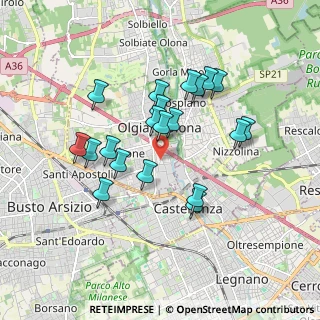 Mappa Via Gaetano Donizetti, 21057 Olgiate Olona VA, Italia (1.577)