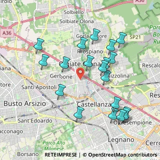 Mappa Via Gaetano Donizetti, 21057 Olgiate Olona VA, Italia (2.04105)