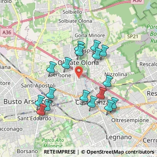 Mappa Via Gaetano Donizetti, 21057 Olgiate Olona VA, Italia (1.85118)