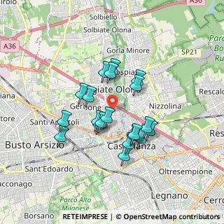 Mappa Via Gaetano Donizetti, 21057 Olgiate Olona VA, Italia (1.4115)