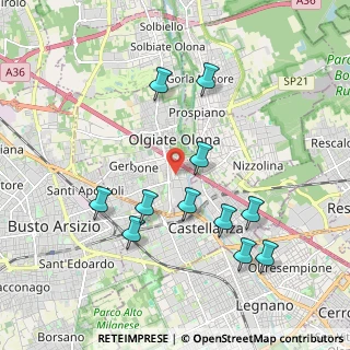 Mappa Via Gaetano Donizetti, 21057 Olgiate Olona VA, Italia (1.96818)