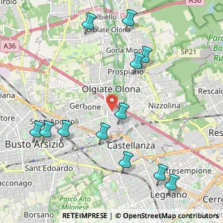 Mappa Via Gaetano Donizetti, 21057 Olgiate Olona VA, Italia (2.48833)