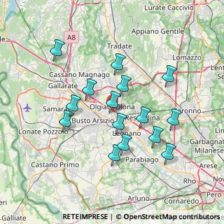 Mappa Via Gaetano Donizetti, 21057 Olgiate Olona VA, Italia (6.748)