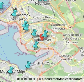Mappa Via Bernardo Benussi, 34148 Trieste TS, Italia (2.66833)