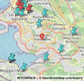 Mappa Via Bernardo Benussi, 34148 Trieste TS, Italia (3.079)