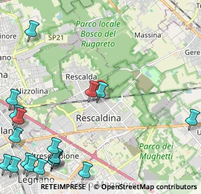 Mappa Viale Alcide De Gasperi, 20027 Rescaldina MI, Italia (3.43526)