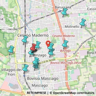 Mappa Via Giuseppe Giusti, 20811 Cesano Maderno MB, Italia (0.98824)