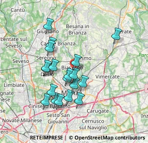 Mappa 20900 Biassono MB, Italia (6.32947)