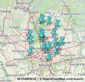 Mappa Via Luigi Settembrini, 20031 Cesano Maderno MB, Italia (10.0695)