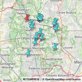 Mappa Via Luigi Settembrini, 20031 Cesano Maderno MB, Italia (3.25529)