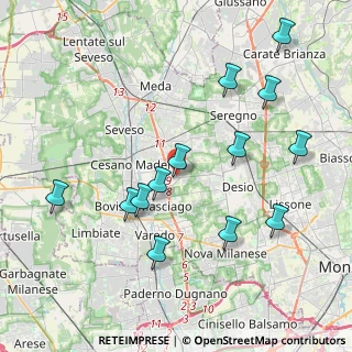 Mappa Via Luigi Settembrini, 20031 Cesano Maderno MB, Italia (4.22462)