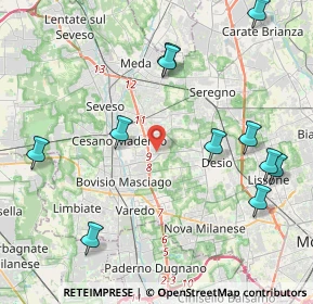 Mappa Via Luigi Settembrini, 20031 Cesano Maderno MB, Italia (4.87818)