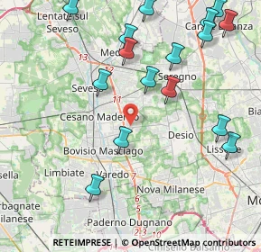 Mappa Via Luigi Settembrini, 20031 Cesano Maderno MB, Italia (4.93)