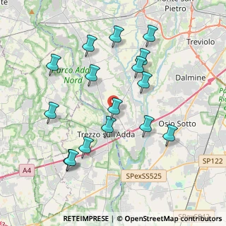 Mappa Via Papa Giovanni XXIII, 24042 Capriate San Gervasio BG, Italia (3.9675)