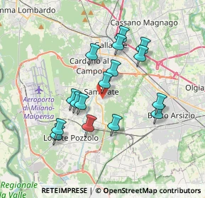 Mappa Via Kolbe, 21017 Samarate VA, Italia (3.21563)