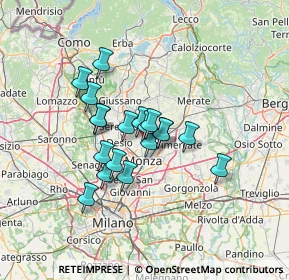 Mappa Via Santa Maria delle Selve, 20853 Biassono MB, Italia (9.73105)