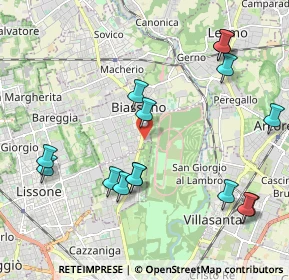 Mappa Via Santa Maria delle Selve, 20853 Biassono MB, Italia (2.33933)