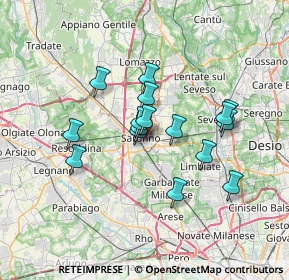 Mappa Via Monte Santo, 21047 Saronno VA, Italia (5.5725)