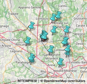 Mappa Via Monte Santo, 21047 Saronno VA, Italia (5.6)