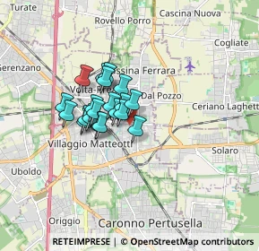 Mappa Via Monte Santo, 21047 Saronno VA, Italia (1.095)