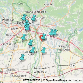 Mappa Via Gaetano Donizetti, 24050 Cavernago BG, Italia (7.04154)