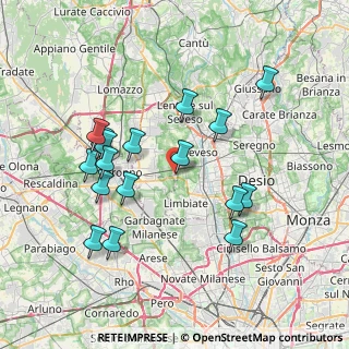 Mappa Via delle Professioni, 20033 Solaro MI, Italia (7.45353)