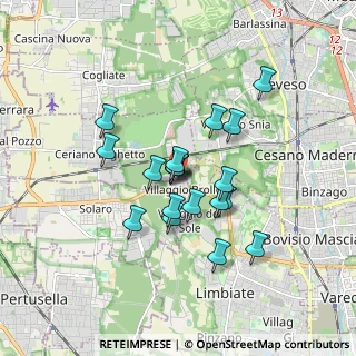 Mappa Via delle Professioni, 20033 Solaro MI, Italia (1.34842)