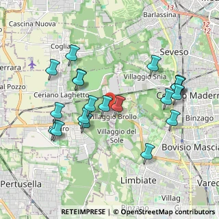 Mappa Via delle Professioni, 20033 Solaro MI, Italia (1.9595)