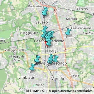 Mappa Corso Roma, 20031 Cesano Maderno MB, Italia (1.36211)