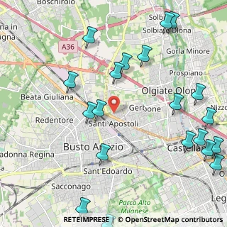 Mappa Via Gerbone, 21052 Busto Arsizio VA, Italia (2.836)