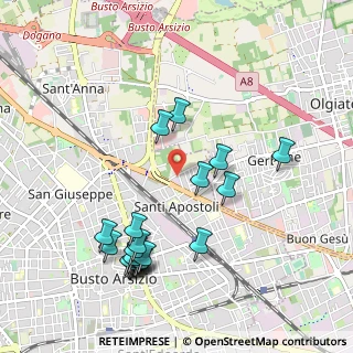 Mappa Via delle Genziane, 21052 Busto Arsizio VA, Italia (1.084)