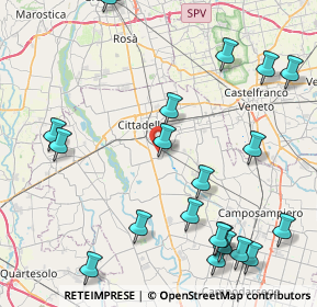 Mappa Via Case Bianche, 35013 Cittadella PD, Italia (10.645)