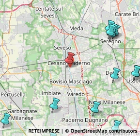 Mappa Via Conciliazione, 20821 Cesano Maderno MB, Italia (6.73278)