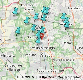 Mappa Via Conciliazione, 20821 Cesano Maderno MB, Italia (3.67643)